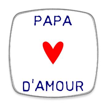 HAPPY FATHER'S DAY. DAD. FATHER'S DAY. FATHER - Square fridge magnet - white - Front