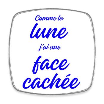 Like the moon - Square fridge magnet - white - Front