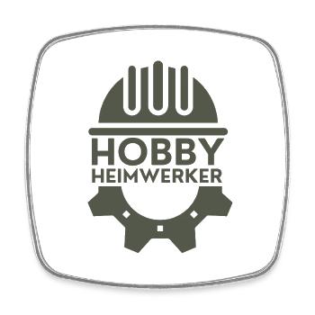 DIY Master – Proud DIY Design - Square fridge magnet - white - Front
