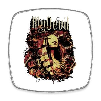 Kleiner Teufel /Dark / Gothic / Horror - Viereckiger Kühlschrankmagnet - Weiß - Vorne