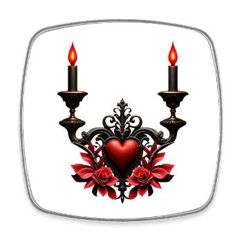 Gothic Romance: Verborgene Leidenschaft. - Viereckiger Kühlschrankmagnet - Weiß - Vorne