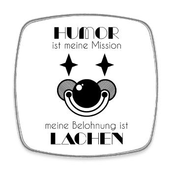 Clown / Clownsgesicht - Viereckiger Kühlschrankmagnet - Weiß - Vorne