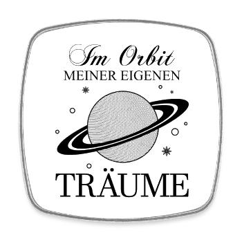 Saturn / The Ringed Planet / Planet of the Rings - Square fridge magnet - white - Front