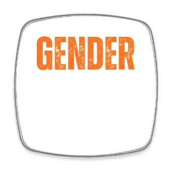 Ich Gender Nicht Statement Shirt - Viereckiger Kühlschrankmagnet - Weiß - Vorne
