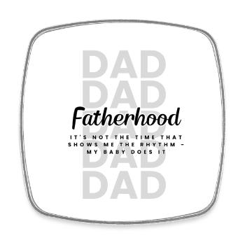 Fatherhood – Tiny Rebel, Big Feelings Dad Design - Viereckiger Kühlschrankmagnet - Weiß - Vorne