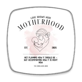 Motherhood EST 2026 – You’re Doing Good Mom - Viereckiger Kühlschrankmagnet - Weiß - Vorne
