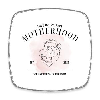 Motherhood EST 2026 – You’re Doing Good Mom - Viereckiger Kühlschrankmagnet - Weiß - Vorne
