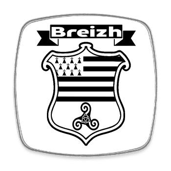 Breizh - Square fridge magnet - white - Front