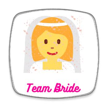 Team Bride - Junggesellenabschied Braut - Viereckiger Kühlschrankmagnet - Weiß - Vorne