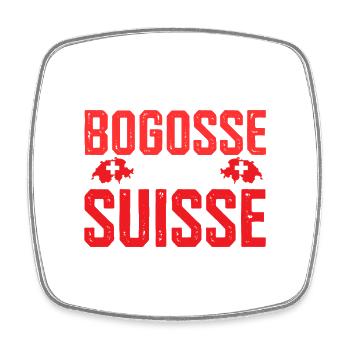 Bogosse et suisse - Magnet carré - blanc - Devant