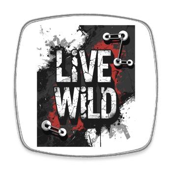 Joie de vivre "Wild Life" design - Square fridge magnet - white - Front