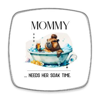 Mommy Needs Her Soak Time – Selfcare Mom Design - Viereckiger Kühlschrankmagnet - Weiß - Vorne