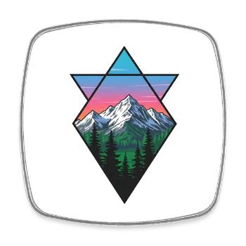 Diamond Mountains Dämmerung - Viereckiger Kühlschrankmagnet - Weiß - Vorne