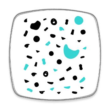 Boulder Project 7a Design Climbing Holds Climbing - Square fridge magnet - white - Front
