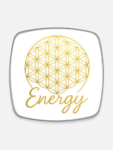 Energy Love - Square fridge magnet - white
