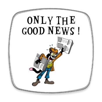Log delivery chat - Square fridge magnet - white - Front