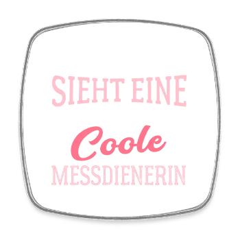 So sieht eine coole Messdienerin aus Ministrantin - Viereckiger Kühlschrankmagnet - Weiß - Vorne