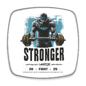Stronger - Square fridge magnet - white - Front