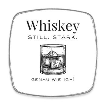 Whiskey lovers with style and strength - Square fridge magnet - white - Front