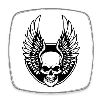 Deathclaw with Angel Wings - Square fridge magnet - white - Front