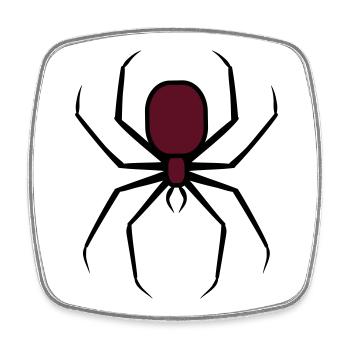 Spooky Halloween Creepy Goth Spider 3 - Square fridge magnet - white - Front