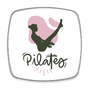 Pilates  - Square fridge magnet - white - Front