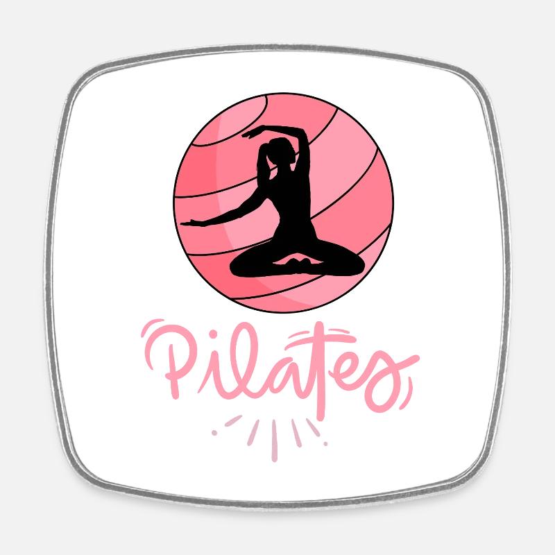 Pilates  - Magnet carré - blanc