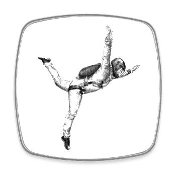 free fly - Viereckiger Kühlschrankmagnet - Weiß - Vorne
