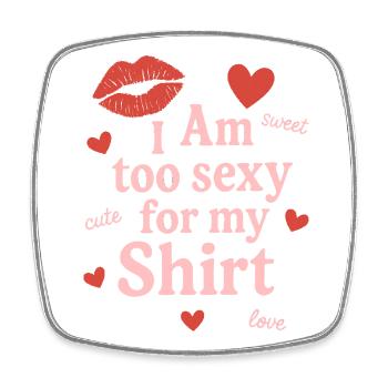 Playful confident emphasis - Square fridge magnet - white - Front