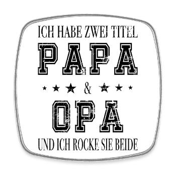 I'm Dad and Grandpa - Square fridge magnet - white - Front