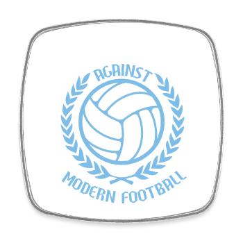 Contre le football moderne - Magnet carré - blanc - Devant