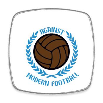 Contre le football moderne - Magnet carré - blanc - Devant
