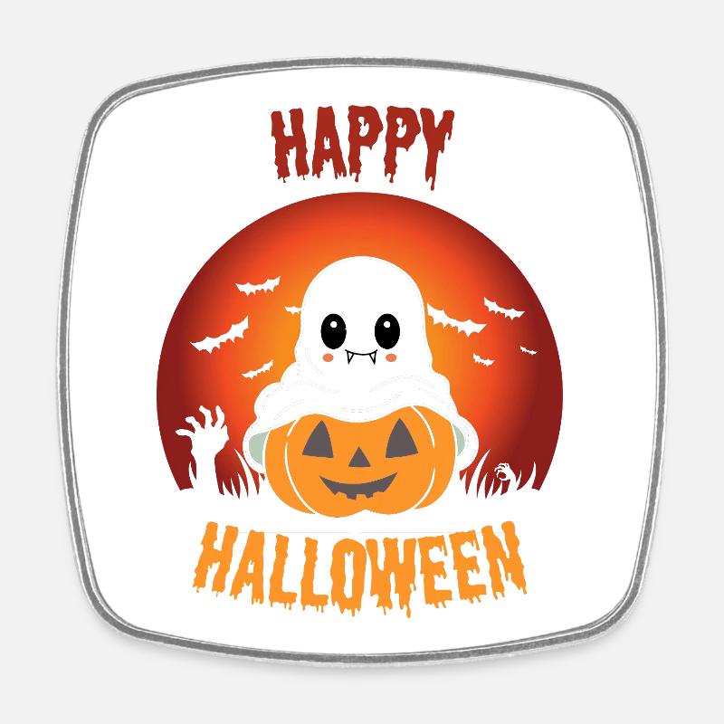 Halloween Sprite - Square fridge magnet - white