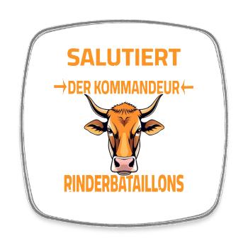 Farmer's Sayings Farmer - Salute You Fools - Square fridge magnet - white - Front