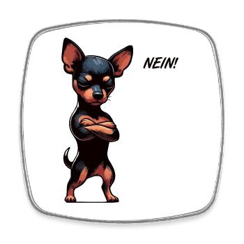 No Miniature Pinscher Pinscher Pinscher Owner - Square fridge magnet - white - Front