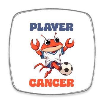 Fußball Sternzeichen Krebs Horoskop Player Cancer - Viereckiger Kühlschrankmagnet - Weiß - Vorne