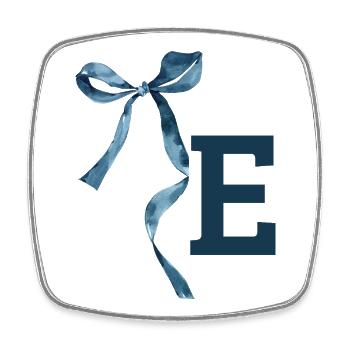 Monogram and gift idea - Square fridge magnet - white - Front