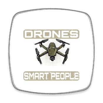 It's ok if you don't like drones - Square fridge magnet - white - Front