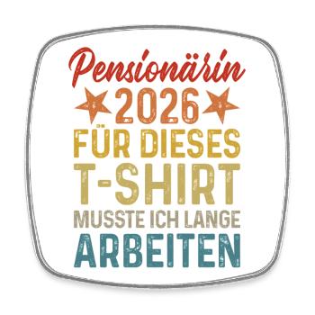 Pensioner 2026 - Square fridge magnet - white - Front