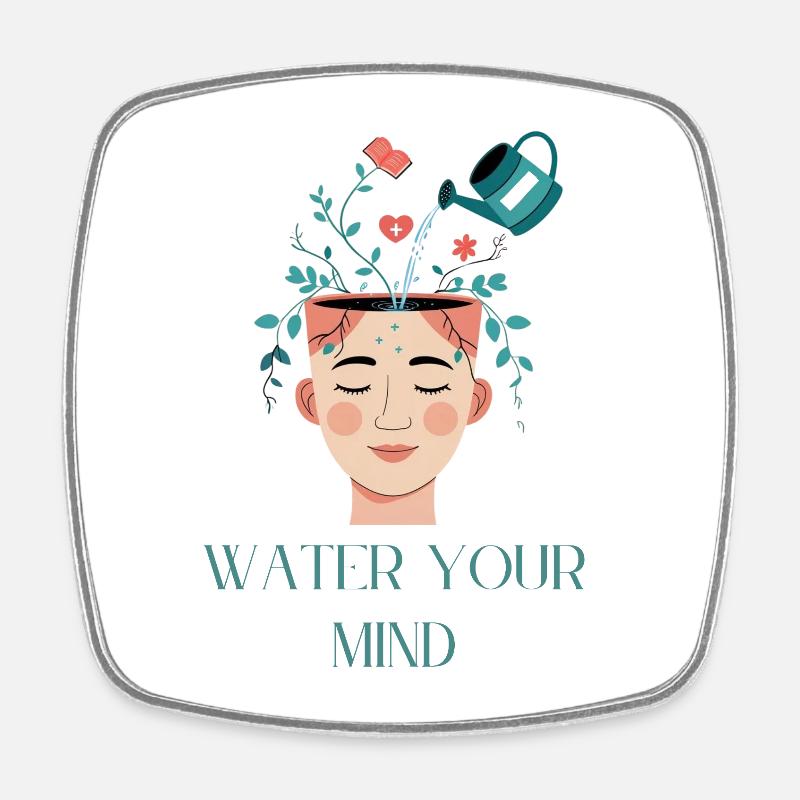 Creative Mental Water Care Design - Square fridge magnet - white