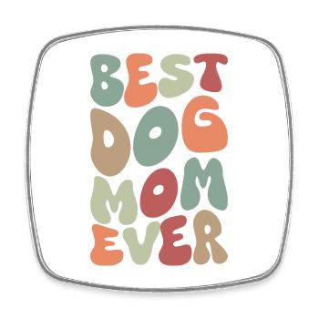 Best Dog Mom Ever Herbst - Viereckiger Kühlschrankmagnet - Weiß - Vorne
