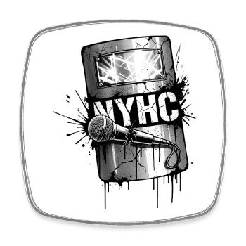NYHC Graffiti Kunst Design - Viereckiger Kühlschrankmagnet - Weiß - Vorne