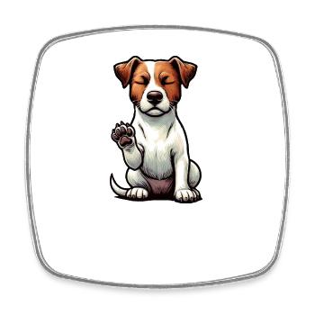 Talk to the Paw Jack Russel terrier Jack russel - Viereckiger Kühlschrankmagnet - Weiß - Vorne