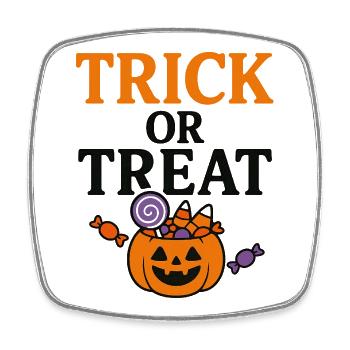 Halloween-Motiv - Viereckiger Kühlschrankmagnet - Weiß - Vorne