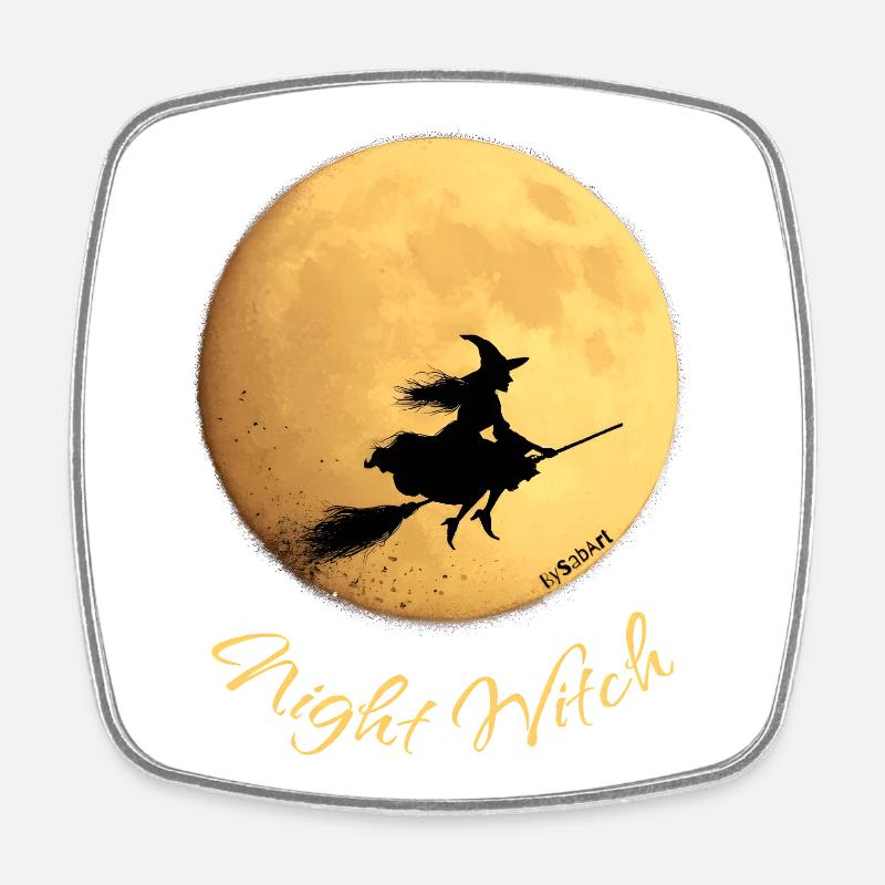 Night Witch Magie et Mystère - Magnet carré - blanc