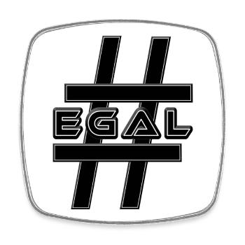 Hashtag EGAL Job Lovesickness Indifferent - Square fridge magnet - white - Front