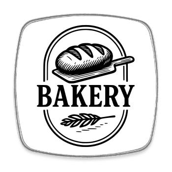 Boulangerie - Magnet carré - blanc - Devant
