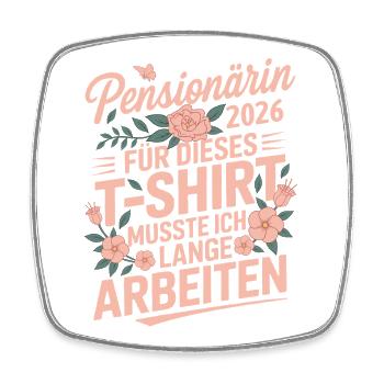 Pensioner 2026 - Square fridge magnet - white - Front