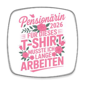Pensioner 2026 - Square fridge magnet - white - Front