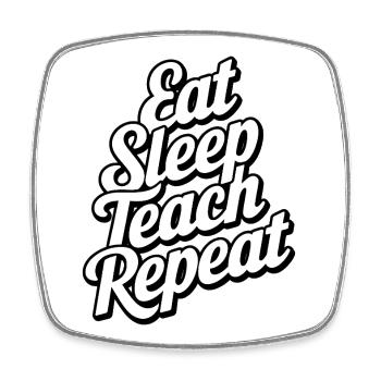 Conception de typographie de style de vie motivant - Magnet carré - blanc - Devant